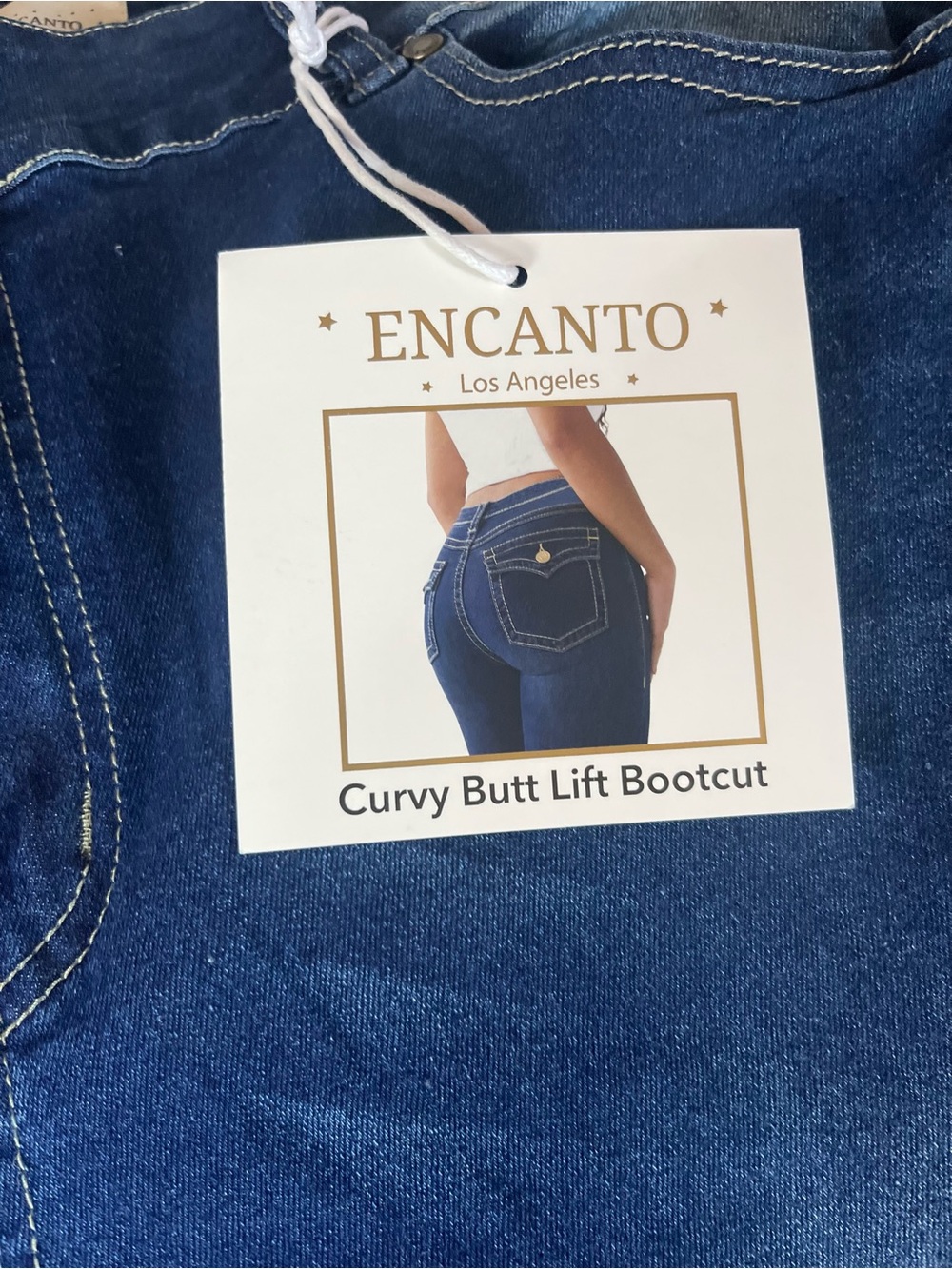 Curvy Butt Lift Bootcut Jeans - Dark Blue